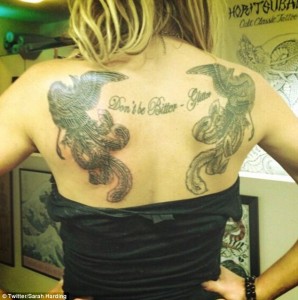 Sarah Harding Tattoos