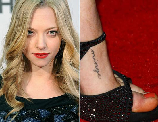 Amanda Seyfried tattoos