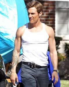 Matthew McConaughey bird tattoo on right forearm